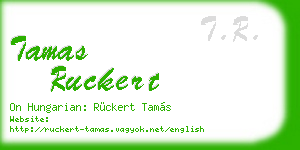 tamas ruckert business card